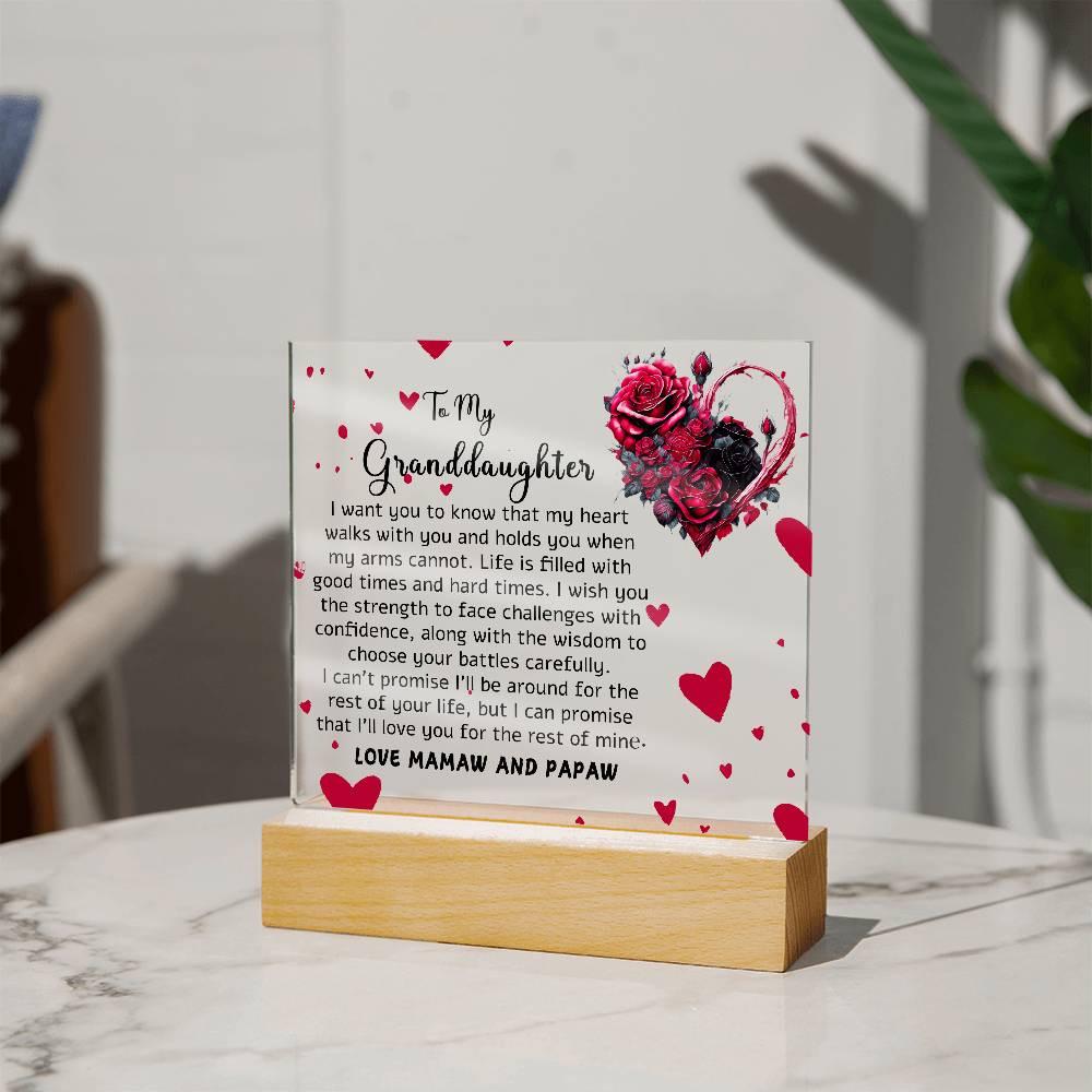 Personalized Granddaughter Plaque – Gift From Grandparents – view 3