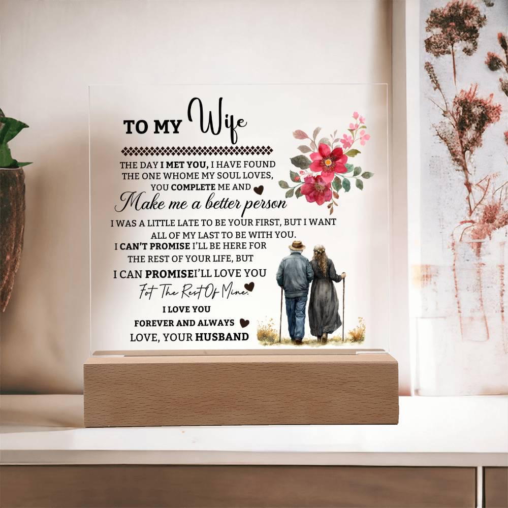 To My Wife Personalized Acrylic Plaque – Gift For Wife – view 2
