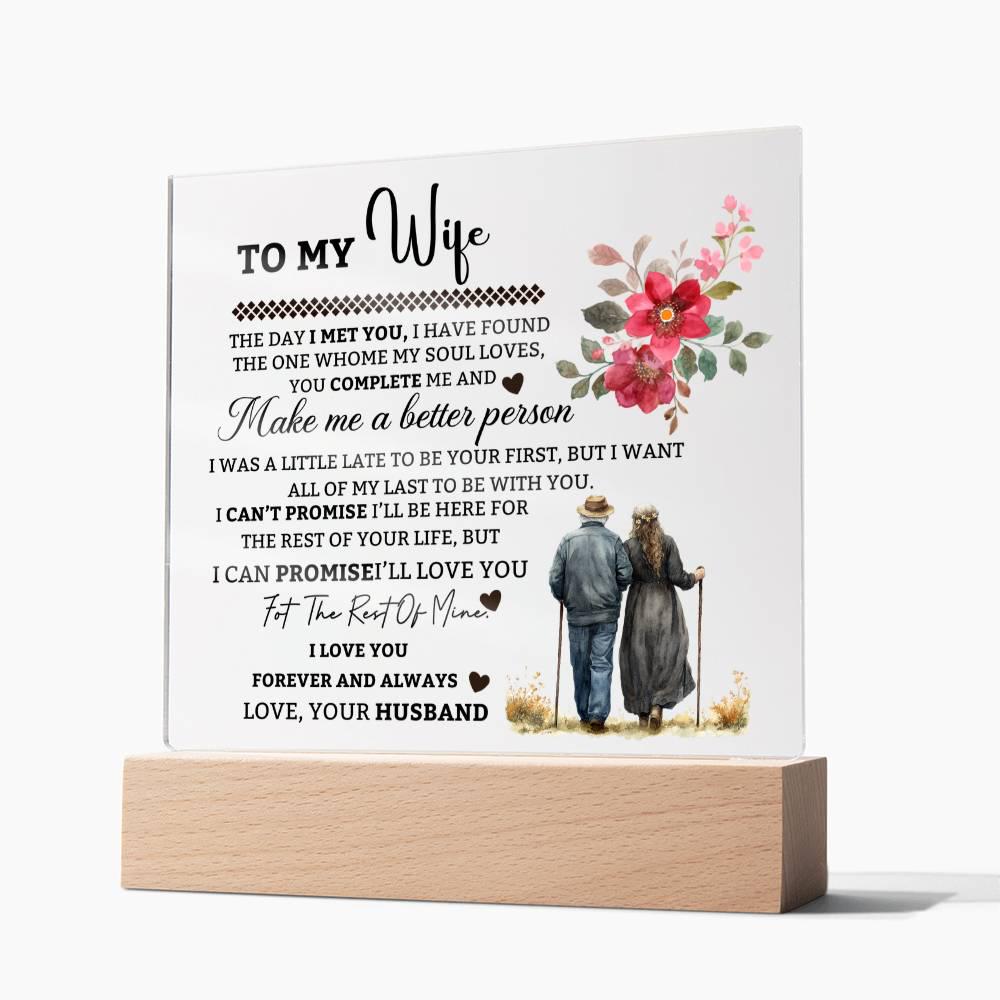 To My Wife Personalized Acrylic Plaque – Gift For Wife – view 7