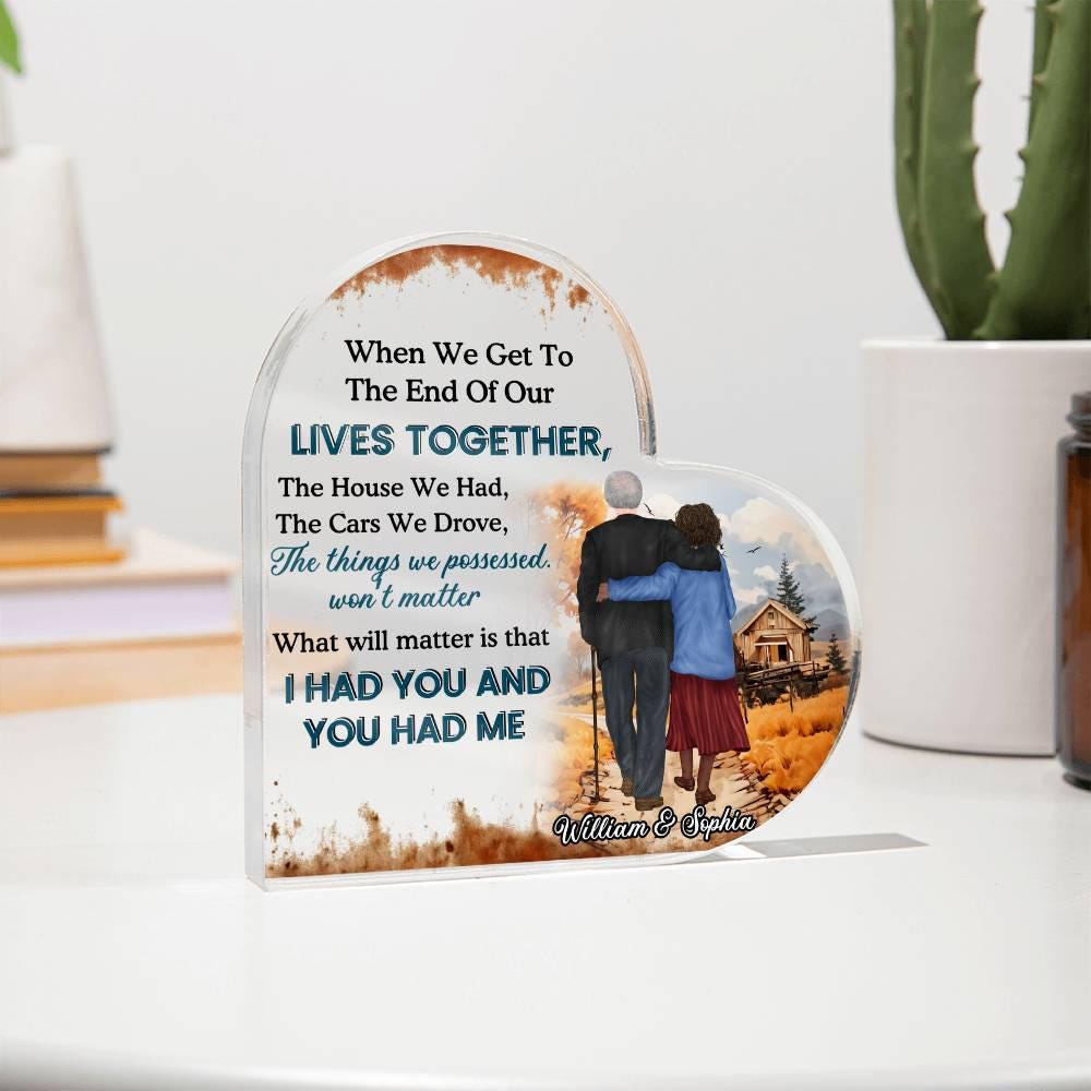 Personalized Anniversary Keepsake Heart Acrylic Plaque – view 9