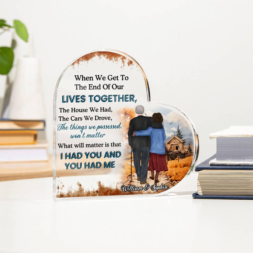 Personalized Anniversary Keepsake Heart Acrylic Plaque – view 8