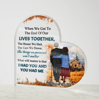 Personalized Anniversary Keepsake Heart Acrylic Plaque – view 3