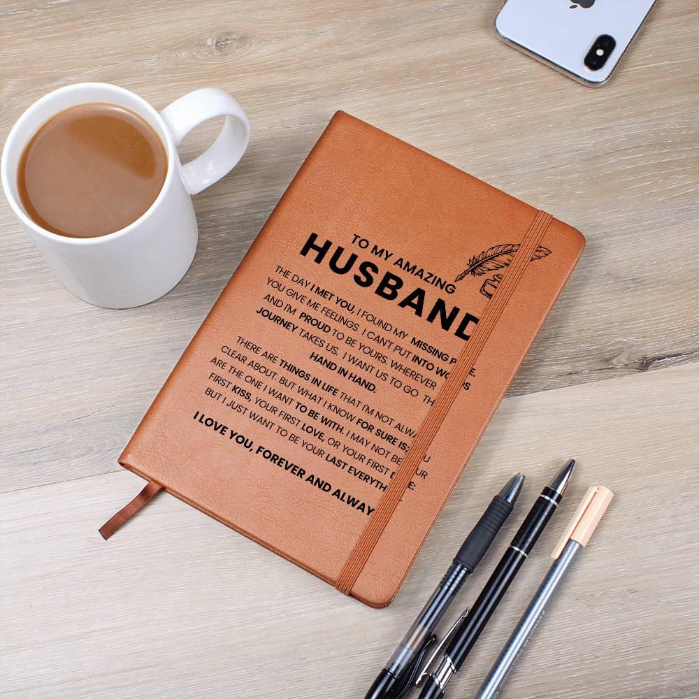 Personalized Husband Leather Journal – Anniversary Gifts for him – view 3