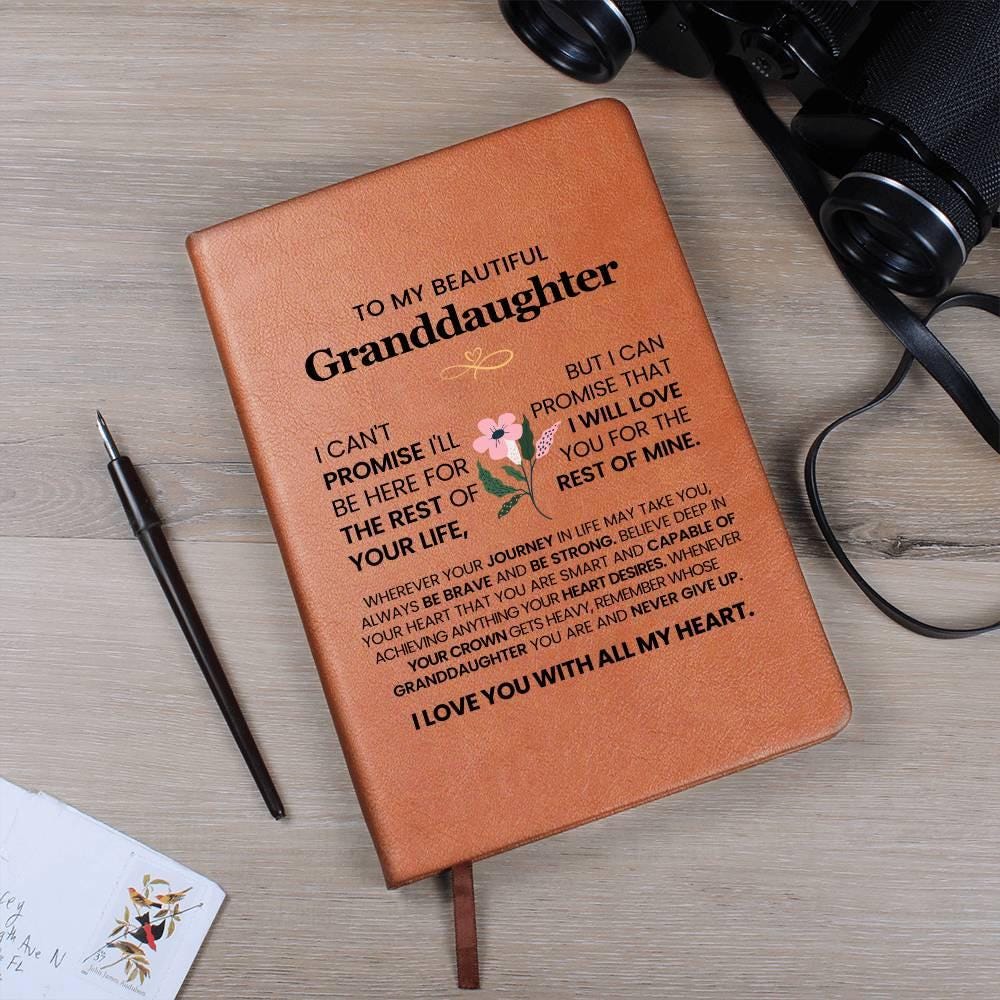 To My Granddaughter Personalized Leather Journal – Gift from Grandma – view 10
