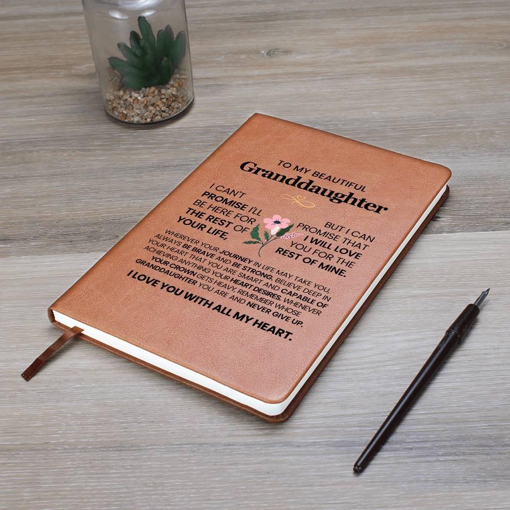 To My Granddaughter Personalized Leather Journal – Gift from Grandma – view 8