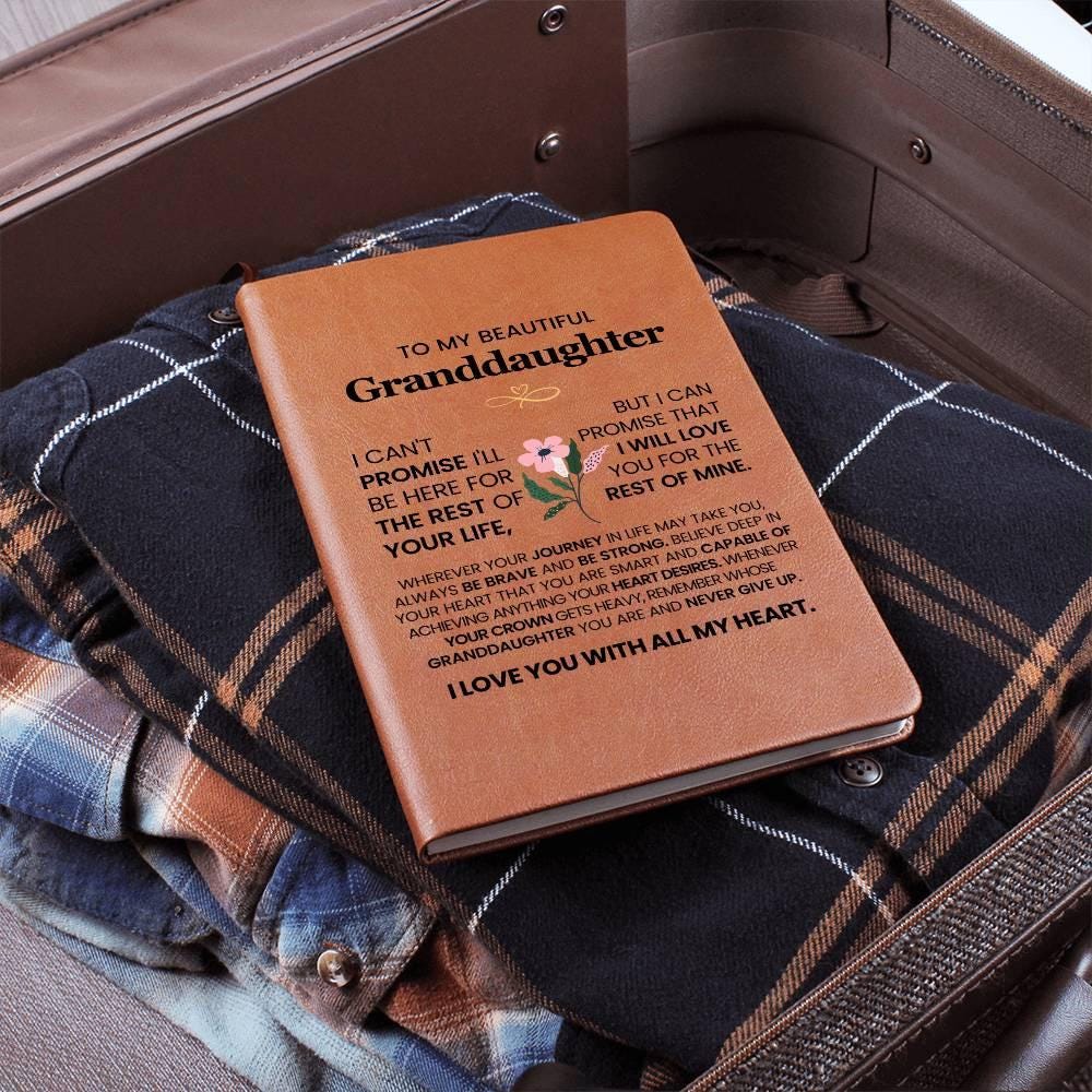 To My Granddaughter Personalized Leather Journal – Gift from Grandma – view 6
