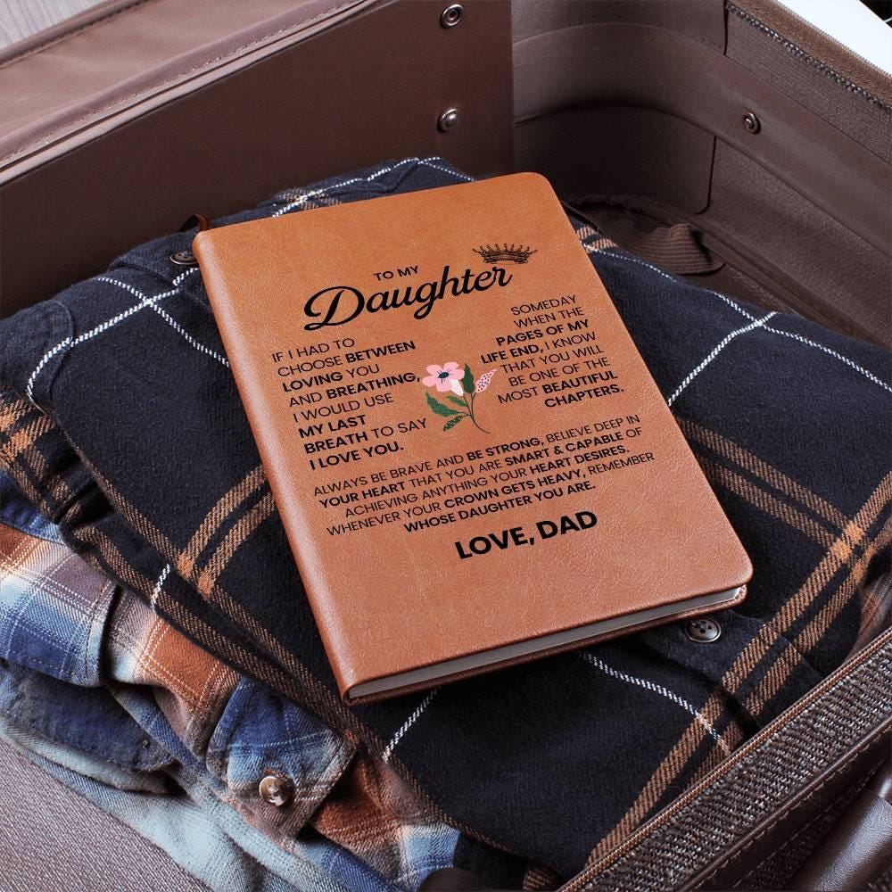 Personalized To My Daughter Leather Journal – Daughter Gift From Dad – view 6