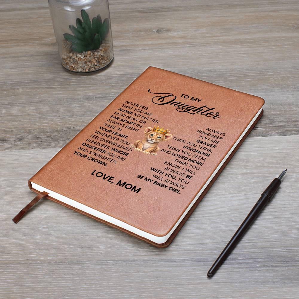 To My Daughter Personalized Leather Journal – Daughter Gift From Dad – view 9