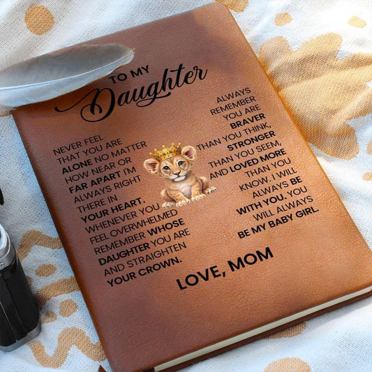To My Daughter Personalized Leather Journal – Daughter Gift From Dad