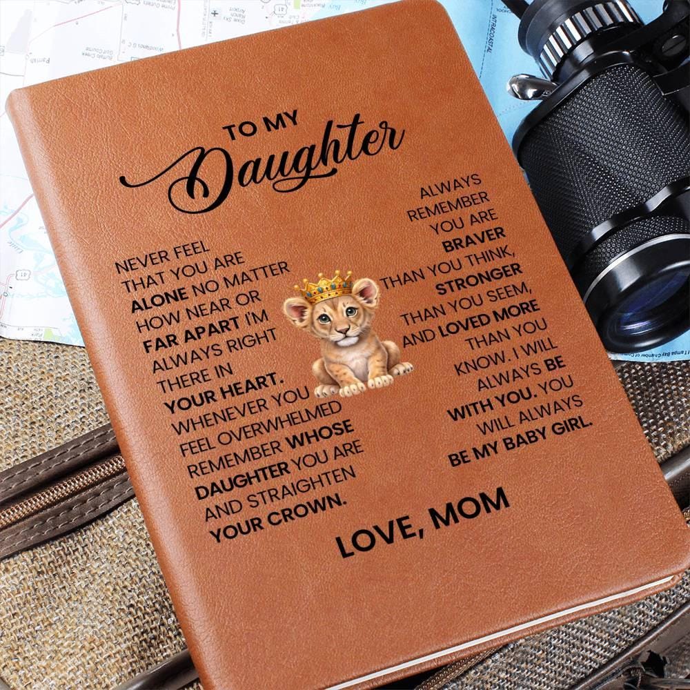 To My Daughter Personalized Leather Journal – Daughter Gift From Dad – view 2