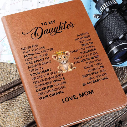 To My Daughter Personalized Leather Journal – Daughter Gift From Dad – view 2