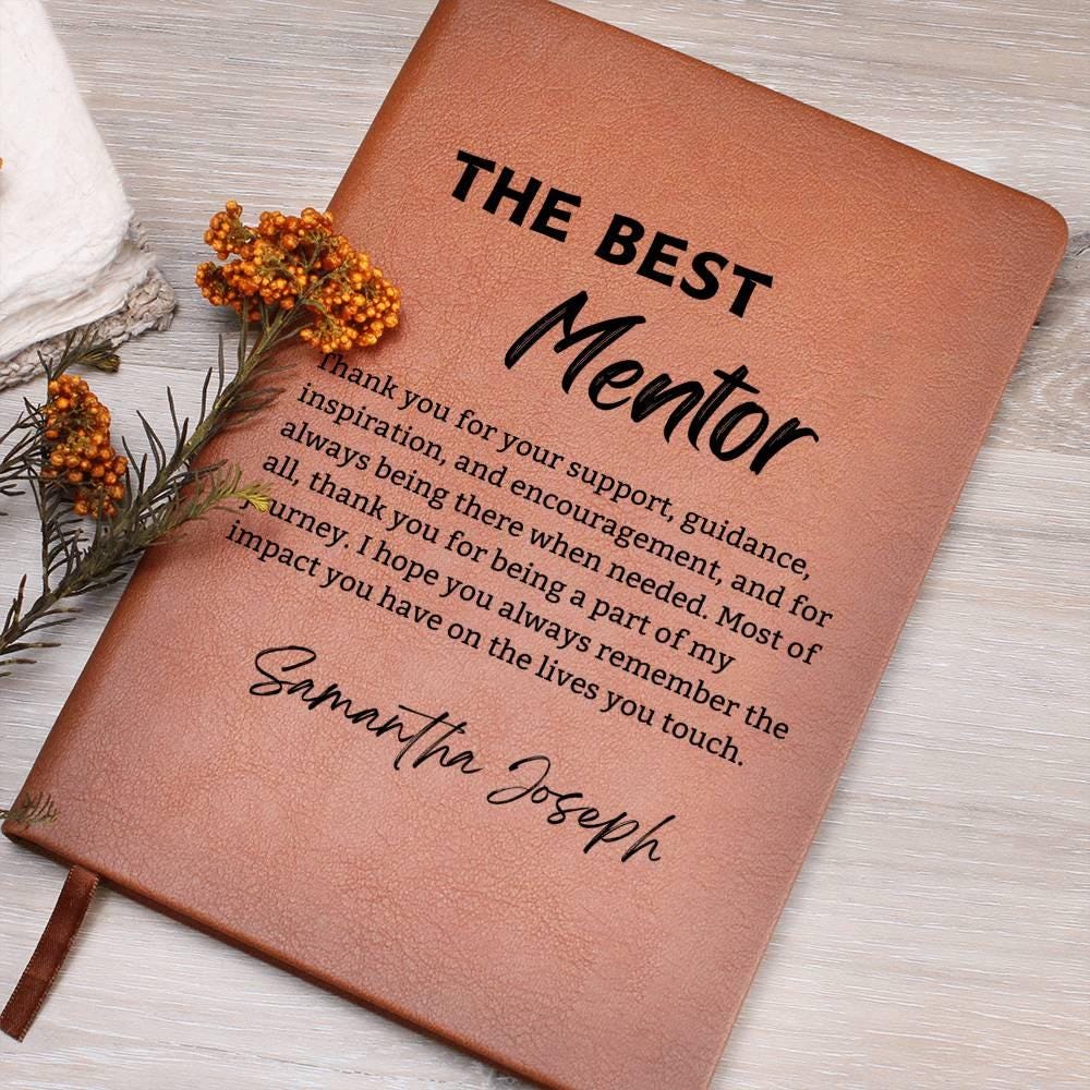The Best Mentor Personalized Leather Journal – Gift for Teacher