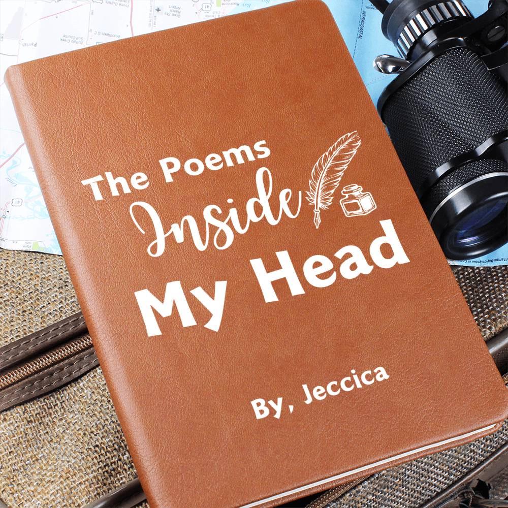Poems Inside My Head Personalized Journal for Poets – Poetry Lovers – view 5