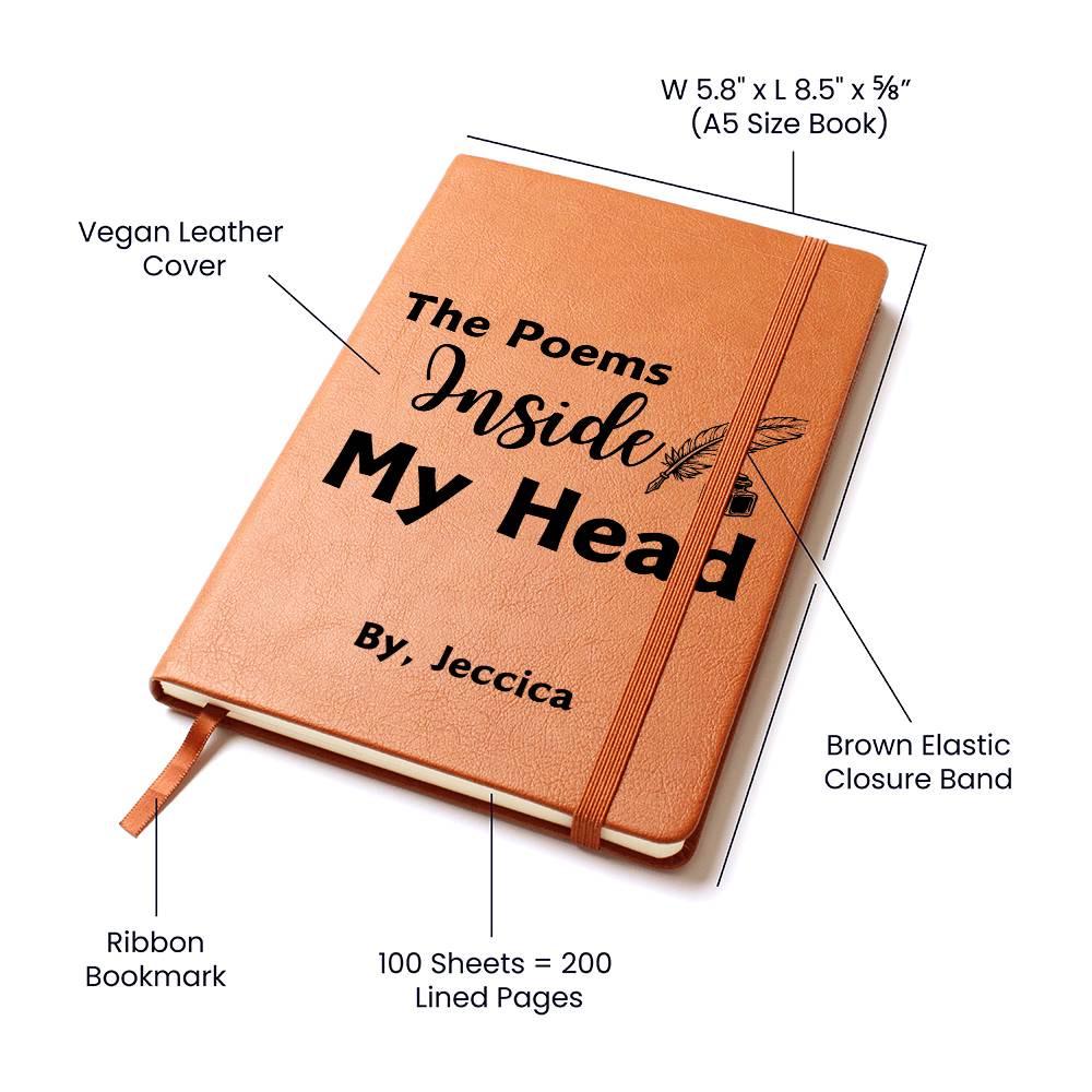 Poems Inside my Head Personalized Poetry Journal – Gifts for Writers – view 4