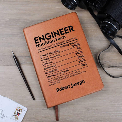 Engineer nutrition facts Personalized Journal – Gifts for Engineer – view 10