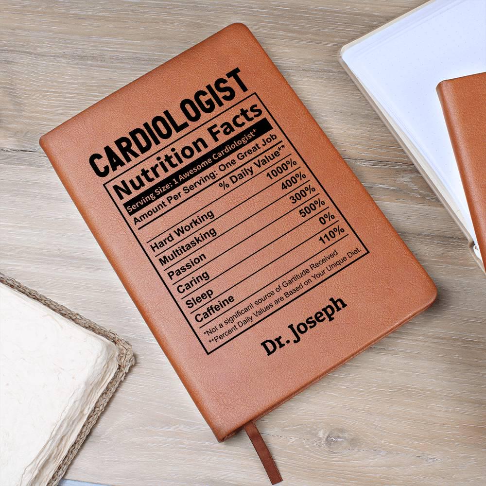 Personalized Cardiologist Nutrition Facts Leather Journal – view 10