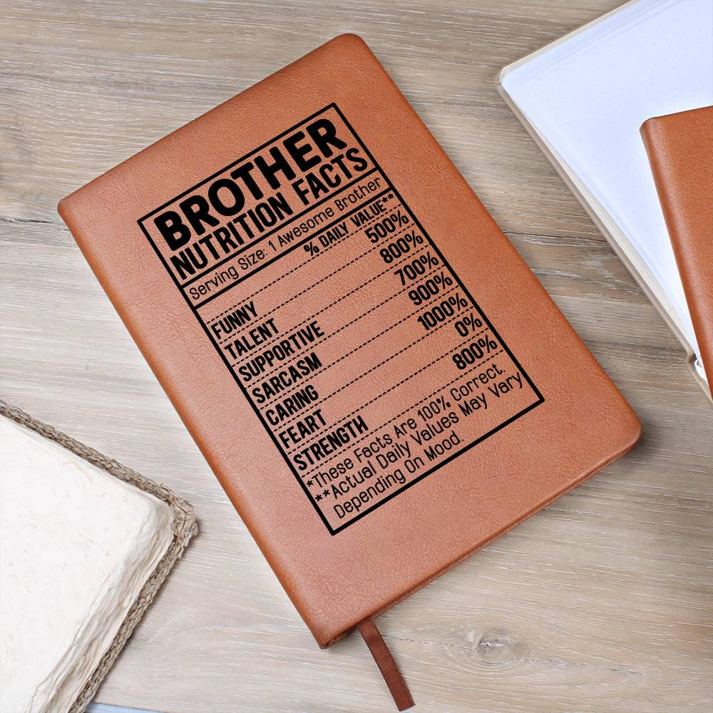 Brother nutrition facts Leather Journal – Gift for Brother – view 7