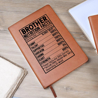 Brother nutrition facts Leather Journal – Gift for Brother – view 7