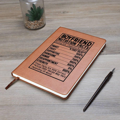Boyfriend nutrition facts Leather Journal – Gift for Boyfriend – view 8