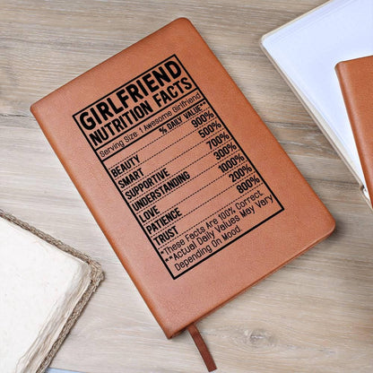 Girlfriend nutrition facts Leather Journal – Gift for Girlfriend – view 10