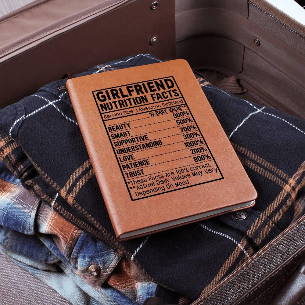 Girlfriend nutrition facts Leather Journal – Gift for Girlfriend – view 5