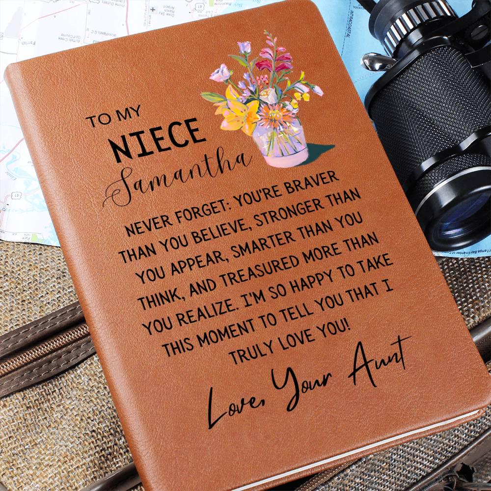 Custom Niece Name Journal – Personalized Gift for Niece Graduation – view 2