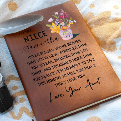 Custom Niece Name Journal – Personalized Gift for Niece Graduation