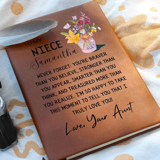 Custom Niece Name Journal – Personalized Gift for Niece Graduation
