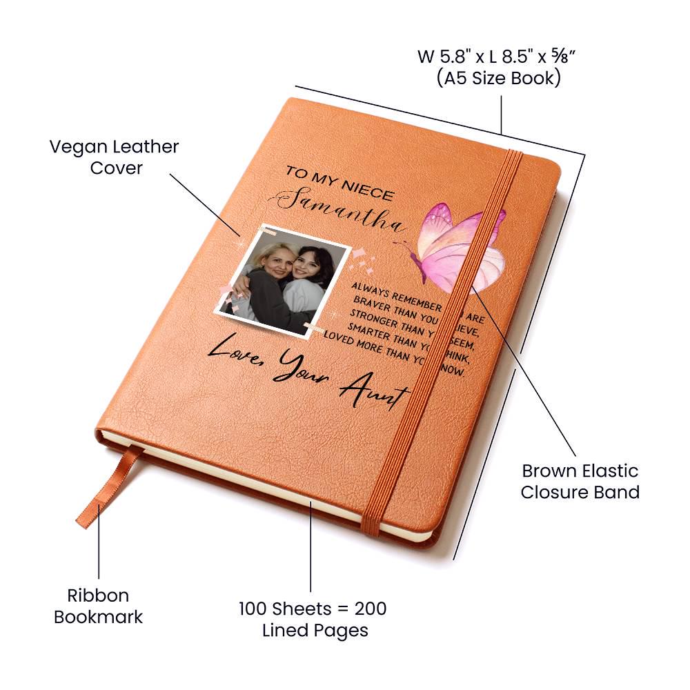 Personalized Niece Journal – Gift from Aunt for Niece Birthday – view 3