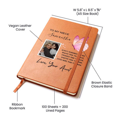 Personalized Niece Journal – Gift from Aunt for Niece Birthday – view 3