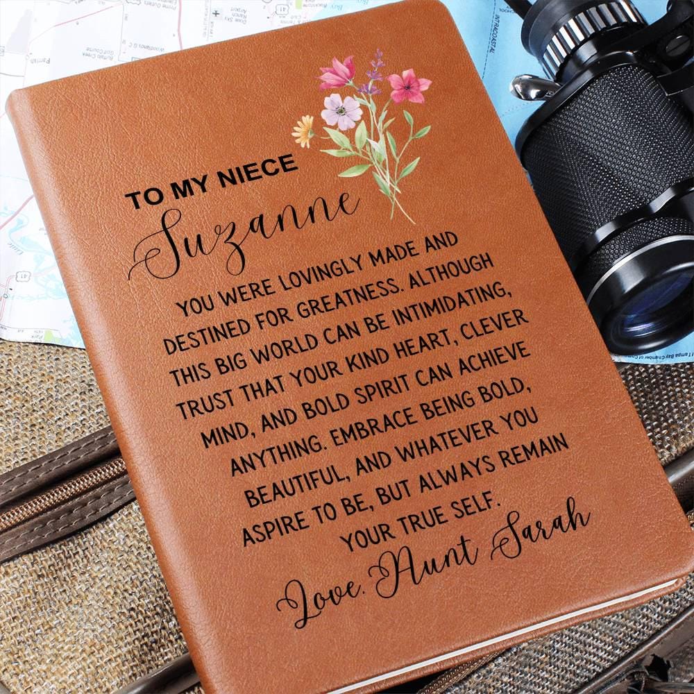 custom Niece Name Journal – Gifts from Aunt for Niece Birthday – view 2