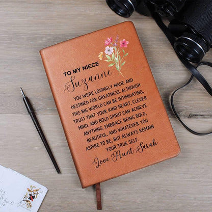 custom Niece Name Journal – Gifts from Aunt for Niece Birthday – view 8