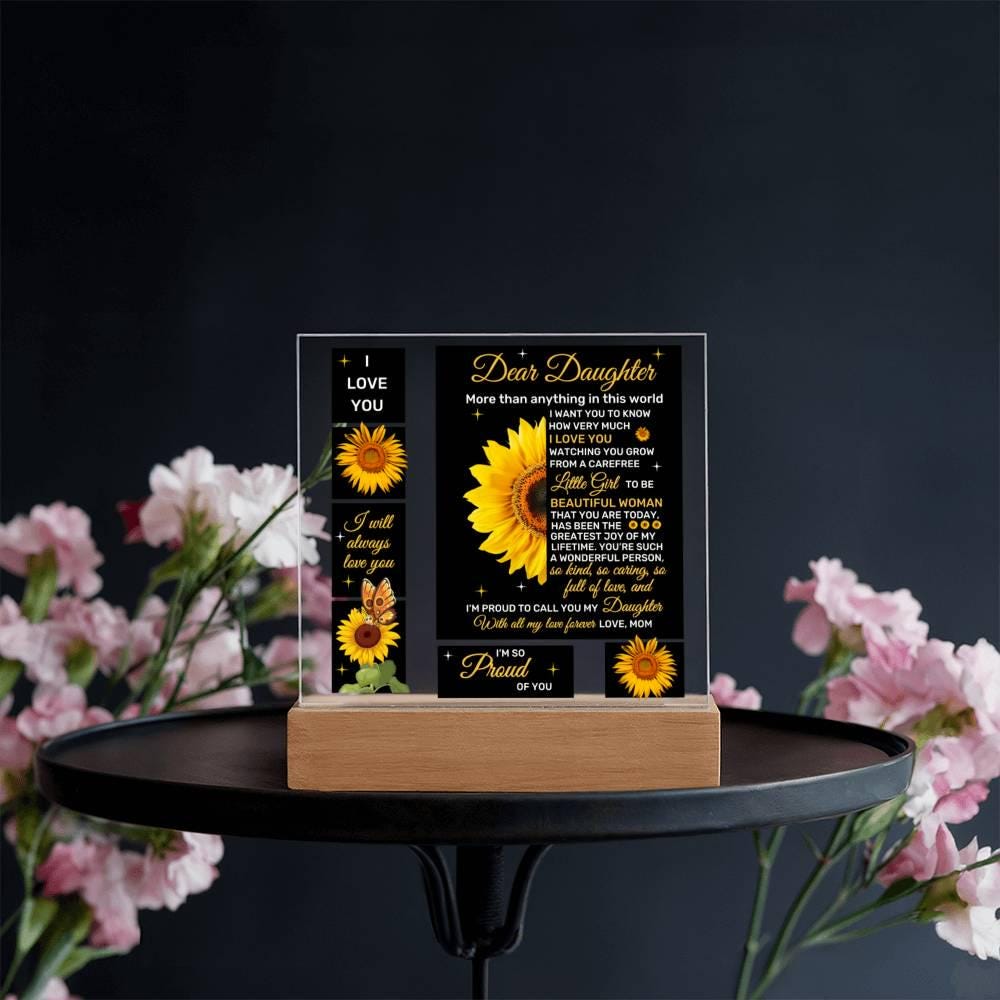 Personalized Daughter Square Plaque – Gift For Daughter From Dad – view 10
