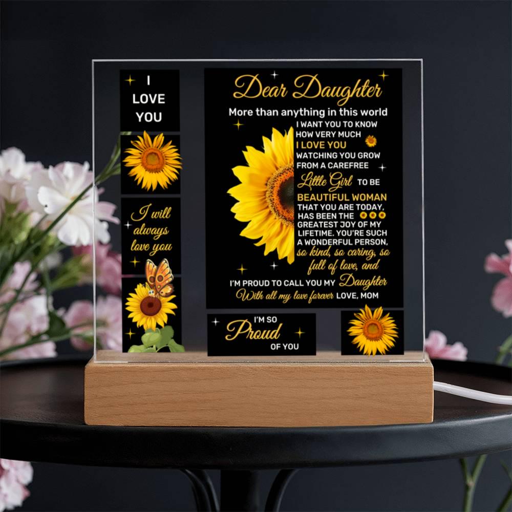 Personalized Daughter Square Plaque – Gift For Daughter From Dad – view 8