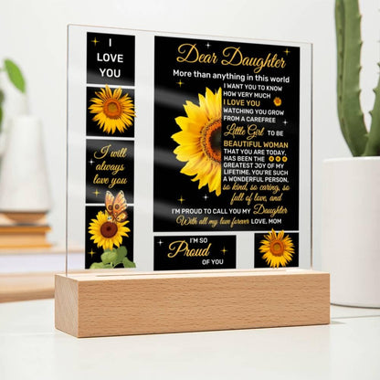 Personalized Daughter Square Plaque – Gift For Daughter From Dad – view 5