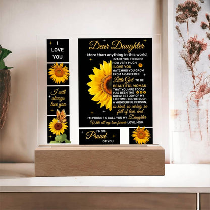 Personalized Daughter Square Plaque – Gift For Daughter From Dad – view 4