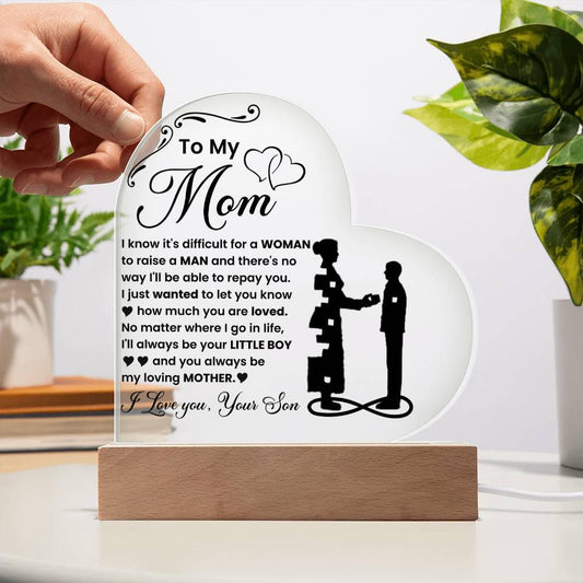 Personalized to My Mom Acrylic Plaque – Mothers Day Gifts – view 2