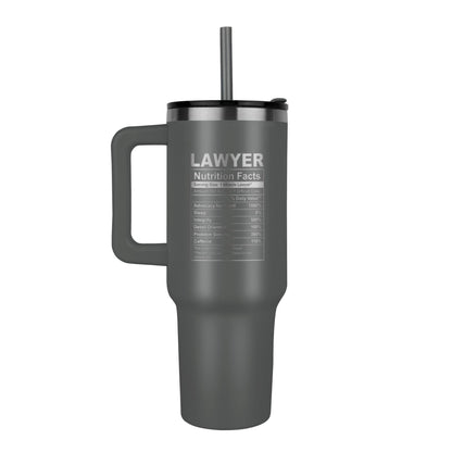 Lawyer Nutrition Facts 40 oz Leaser printed Tumbler – Gift for Lawyer – view 8