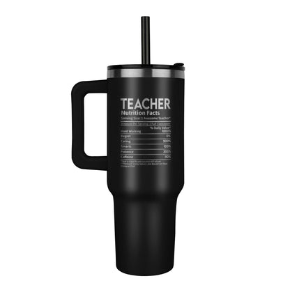 Teacher 40 oz Nutrition facts Leaser printed Tumbler – Christmas Gifts – view 10