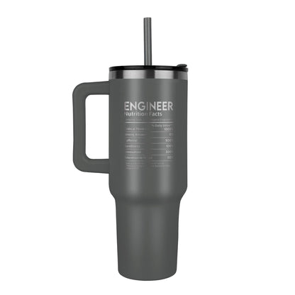 Engineer 40 oz Nutrition facts Leaser printed Tumbler – view 7