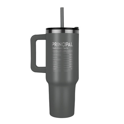 Principal 40 oz Nutrition facts Leaser printed Tumbler – view 8