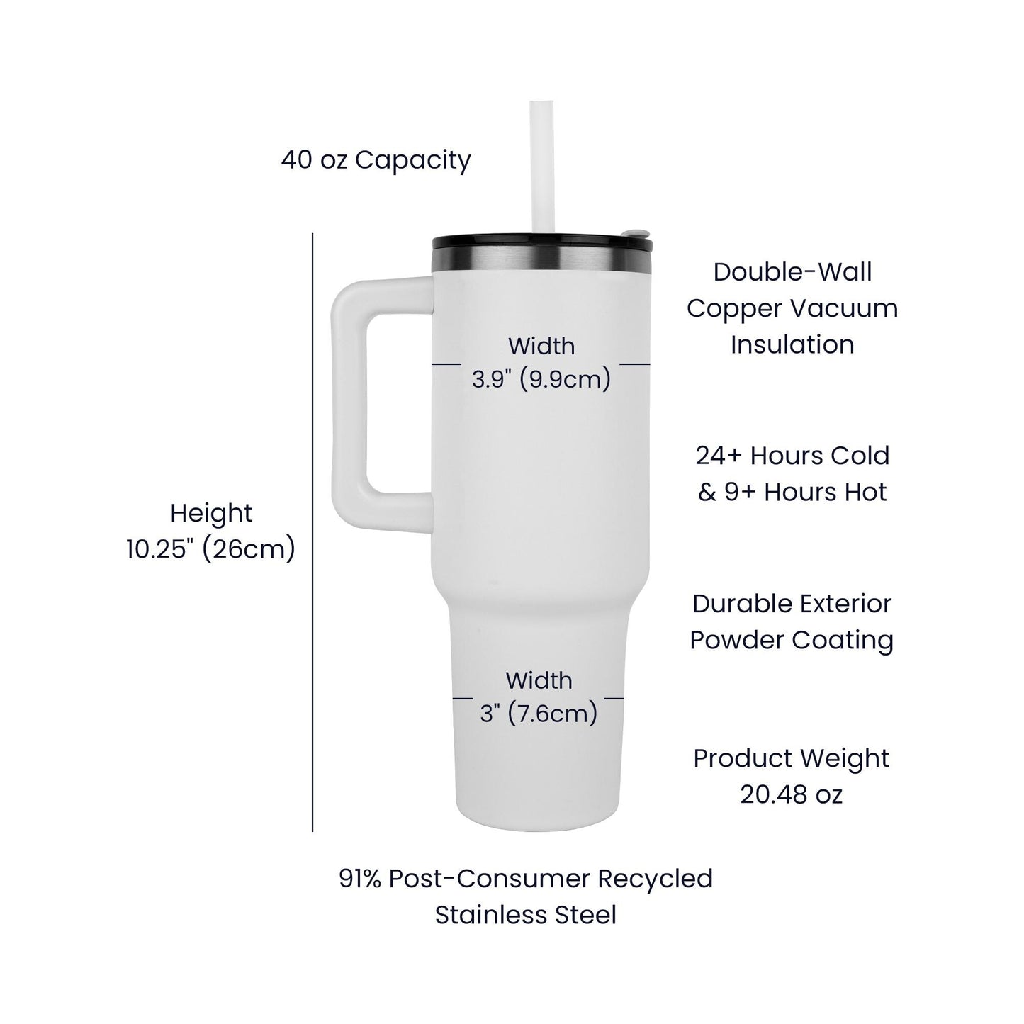 Nurse 40 oz Nutrition facts Leaser printed Tumbler – Gift for Nurse – view 5