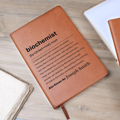 Biochemist Gift Personalized Definition Leather Journal – view 9