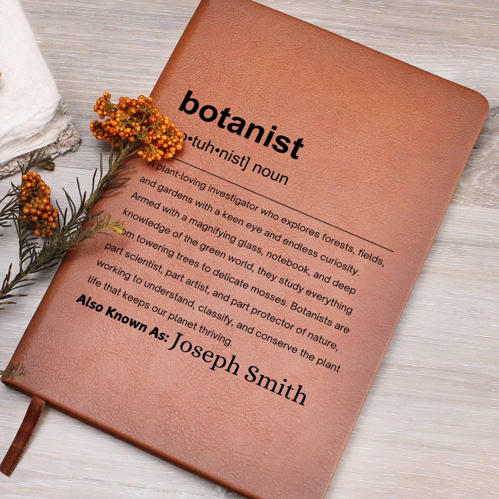 Botanist Gift Personalized Definition Leather Journal – view 8