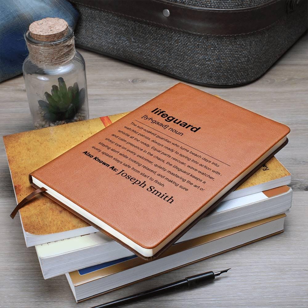 Lifeguard Gift Personalized Definition Leather Journal – view 6