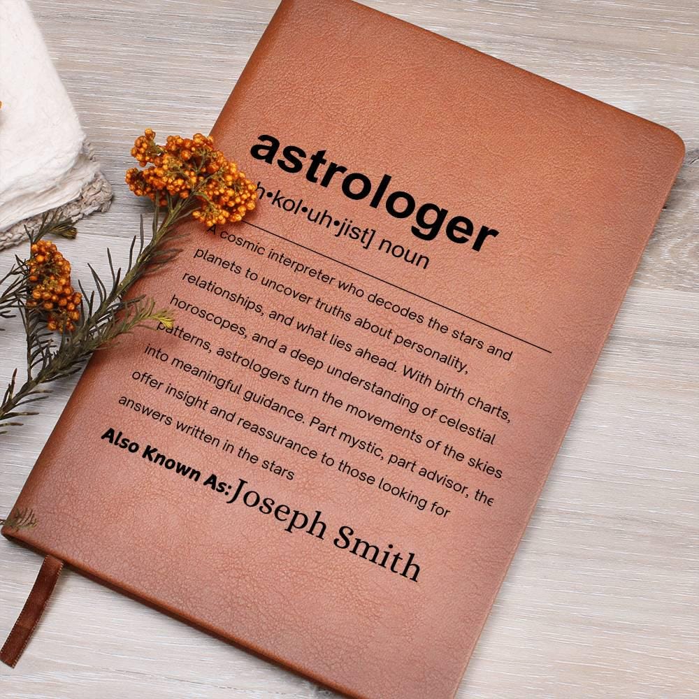 Astrologer Gift Personalized Definition Leather Journal – view 8