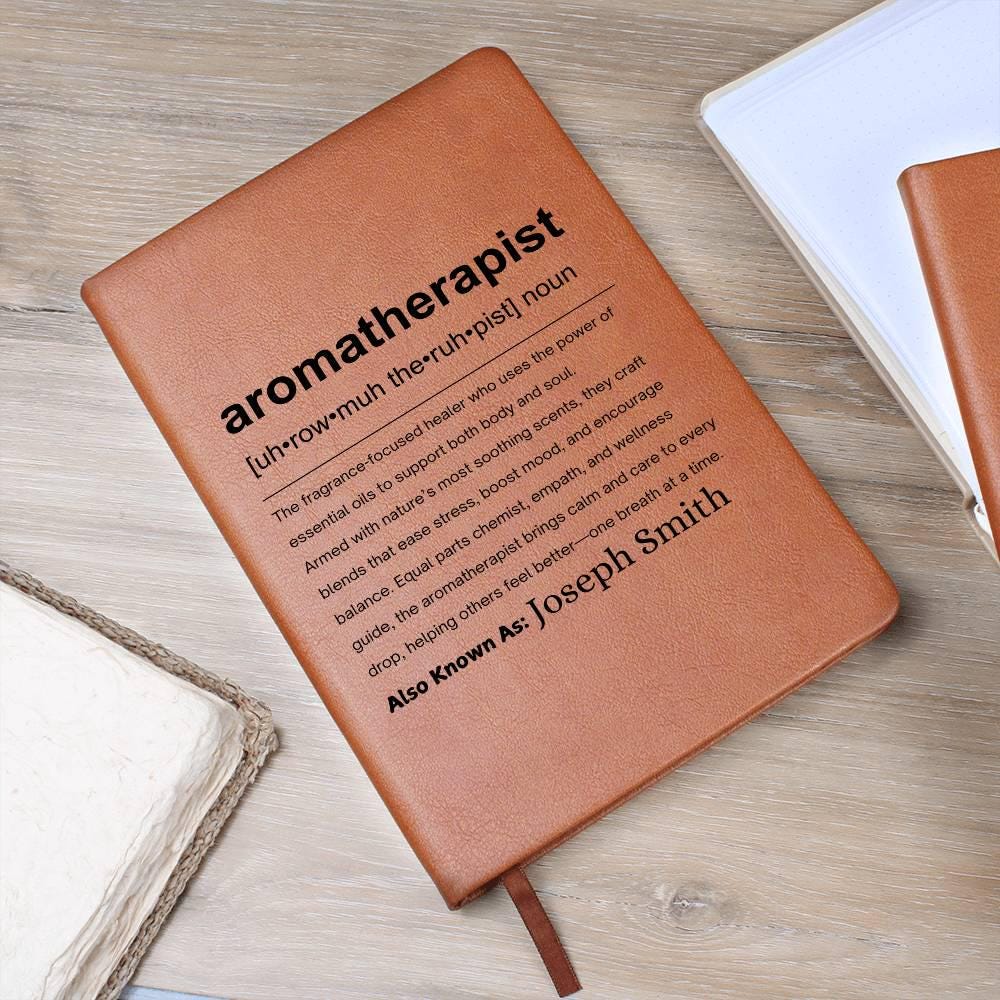 Aromatherapist Gift Personalized Definition Leather Journal – view 9