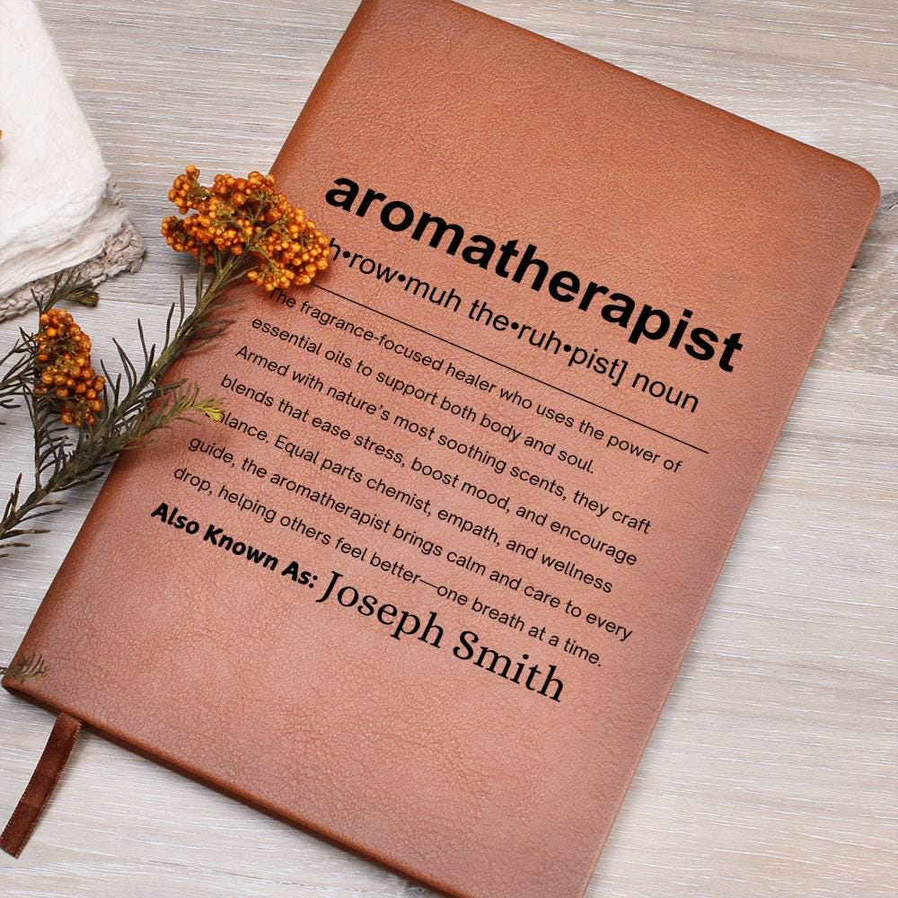 Aromatherapist Gift Personalized Definition Leather Journal – view 8