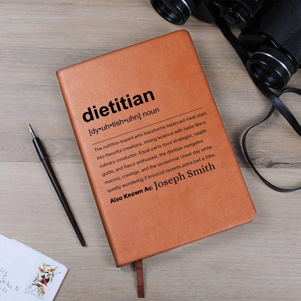 Dietitian Gift Personalized Definition Leather Journal – Birthday Gift – view 10