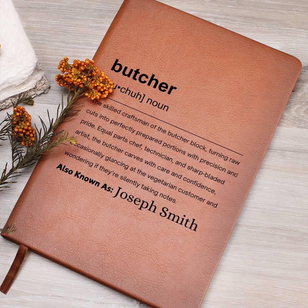 Butcher Gift Personalized Definition Leather Journal – view 8